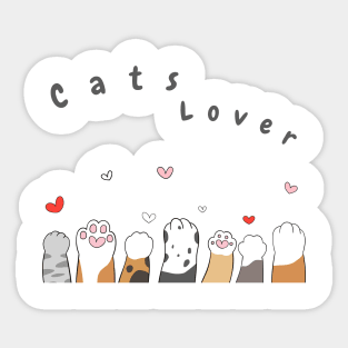 t shirt cats lover i love cats so much Sticker